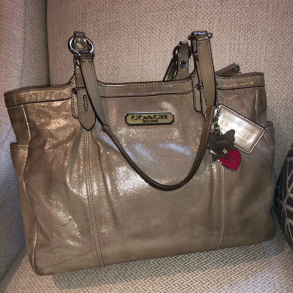 Coach Gold Shimmer Handbag